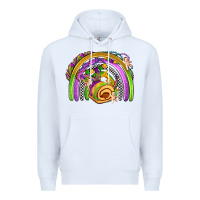White mardi gras rainbow Premium Hoodie - OliviaCreatesArt