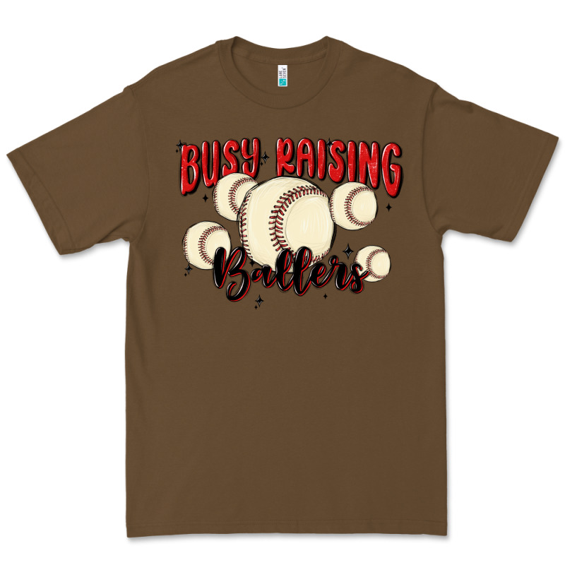 Busy Raising Ballers Premium Tee by MaliasSmallBusiness | Teevron
