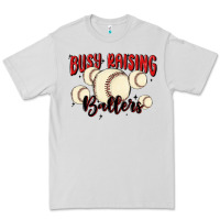 Dove Grey busy raising ballers Premium Tee - MaliasSmallBusiness