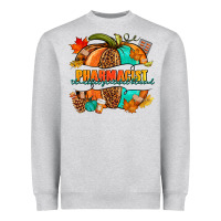 Heather Grey Pharmacist pumpkin Heavyweight Sweatshirt - NancyCooperArtShop