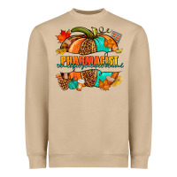 Mushroom Pharmacist pumpkin Heavyweight Sweatshirt - NancyCooperArtShop
