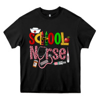 Black School Nurse Heavy Core Tee - LillyAllenDesigns