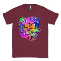 Burgundy halloween candy patches 1 Classic Tee - BundleAndBundleShop