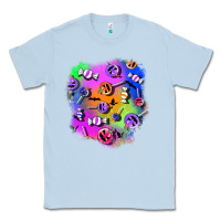 Dusty Blue halloween candy patches 1 Classic Tee - BundleAndBundleShop