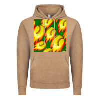 Vintage Coffee softball fire ball seamless pattern Vintage Hoodie - BundleAndBundleShop