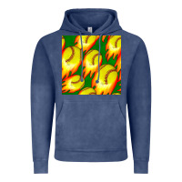 Vintage Denim softball fire ball seamless pattern Vintage Hoodie - BundleAndBundleShop