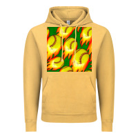 Vintage Mustard softball fire ball seamless pattern Vintage Hoodie - BundleAndBundleShop