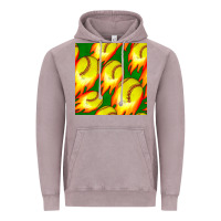 Vintage Zinc softball fire ball seamless pattern Vintage Hoodie - BundleAndBundleShop
