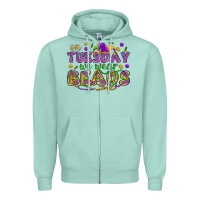Seafoam On Tuesday we wear beads Zipper Hoodie - HowdyJamesFarm