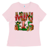 Bubblegum Pink Christmas mini Elf Ladies Tee - NancyCooperArtShop