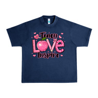 Navy teach love inspire teacher valentines day Urban Heavy Tee - LillyAllenDesigns