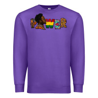 Purple power juneteenth Premium Sweatshirt - FaDigitalArtStudio