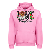Fuchsia Pink Love Christmas Santa Urban Hoodie - CowhideDigitalArt