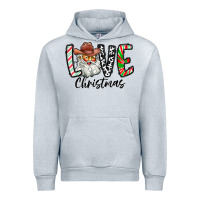 Heather Grey Love Christmas Santa Urban Hoodie - CowhideDigitalArt