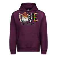 Mauve Wine Love Christmas Santa Urban Hoodie - CowhideDigitalArt
