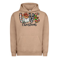 Pigment Burro Love Christmas Santa Urban Hoodie - CowhideDigitalArt