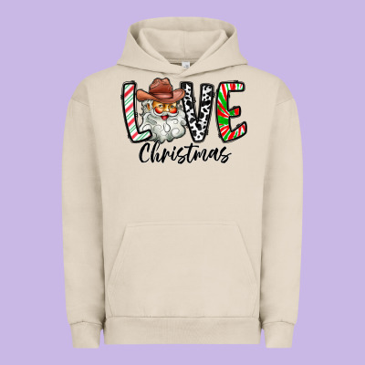 Love Christmas Santa Urban Hoodie Designed By Cowhidedigitalart