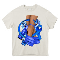 Cream colon cancer heels Heavy Core Tee - NancyCooperArtShop