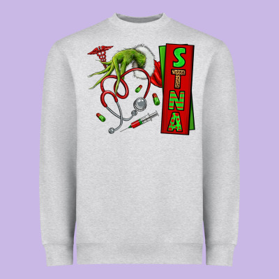 Christmas Character Heavyweight Sweatshirt Designed By Nancycooperartshop
