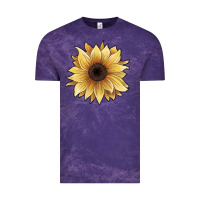 Cloud Purple watercolor sunflower Vintage Tee - JahusDesignShop