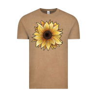 Vintage Coffee watercolor sunflower Vintage Tee - JahusDesignShop