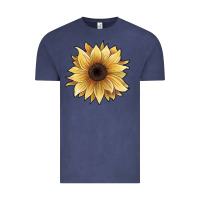 Vintage Denim watercolor sunflower Vintage Tee - JahusDesignShop