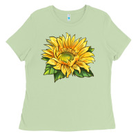 Matcha starburst greenburst sunflower Ladies Tee - LillyAllenDesigns