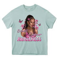 Arona breast cancer awareness afro woman Heavy Core Tee - NancyCooperArtShop