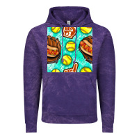 Cloud Purple softball glove and hotdog seamless pattern Vintage Hoodie - BundleAndBundleShop