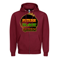 Burgundy Future black queen Zipper Hoodie - HowdyJamesFarm