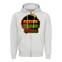 Dove Grey Future black queen Zipper Hoodie - HowdyJamesFarm