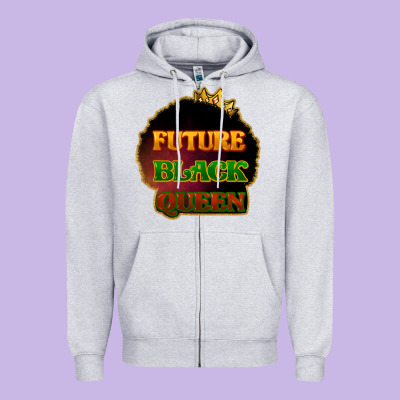 Future Black Queen Zipper Hoodie Designed By Howdyjamesfarm