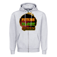 Heather Grey Future black queen Zipper Hoodie - HowdyJamesFarm