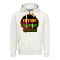 Oatmeal Heather Future black queen Zipper Hoodie - HowdyJamesFarm