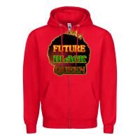 Red Future black queen Zipper Hoodie - HowdyJamesFarm