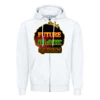White Future black queen Zipper Hoodie - HowdyJamesFarm