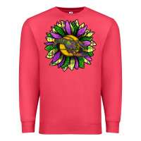Cardinal Mardi Gras Sunflower With Crawfish Premium Sweatshirt - BundleAndBundleShop