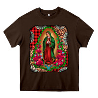Chocolate Brown our lady of guadalupe christmas Heavy Core Tee - Jasminsmagicworld