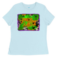 Baby Blue leopard cowhide halloween background Ladies Tee - Jasminsmagicworld
