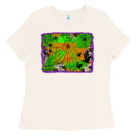 Bone leopard cowhide halloween background Ladies Tee - Jasminsmagicworld