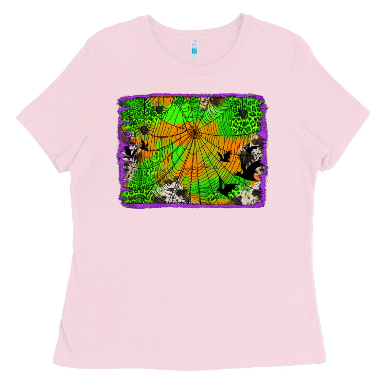 Leopard Cowhide Halloween Background Ladies Tee by Jasminsmagicworld | Teevron