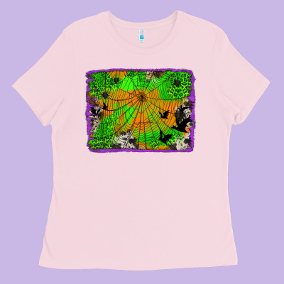 Leopard Cowhide Halloween Background Ladies Tee Designed By Jasminsmagicworld