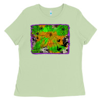 Matcha leopard cowhide halloween background Ladies Tee - Jasminsmagicworld