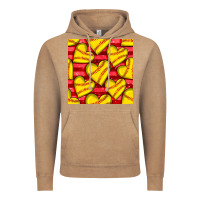 Vintage Coffee softball hearts seamless pattern Vintage Hoodie - BundleAndBundleShop