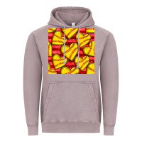 Vintage Zinc softball hearts seamless pattern Vintage Hoodie - BundleAndBundleShop