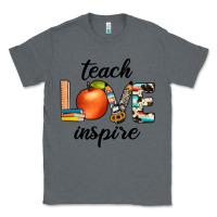 Charcoal Heather teach love inspıre Classic Tee - JahusDesignShop