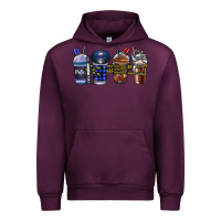 Mauve Wine Police Coffee Urban Hoodie - CowhideDigitalArt