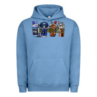 Pigment Pebble Blue Police Coffee Urban Hoodie - CowhideDigitalArt