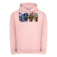 Pigment Salmon Police Coffee Urban Hoodie - CowhideDigitalArt