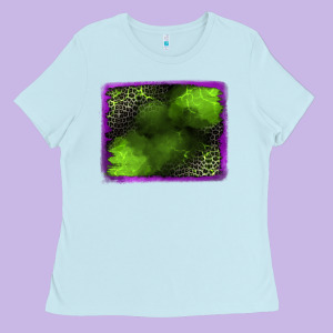 Leopard Halloween Background Ladies Tee Designed By Jasminsmagicworld